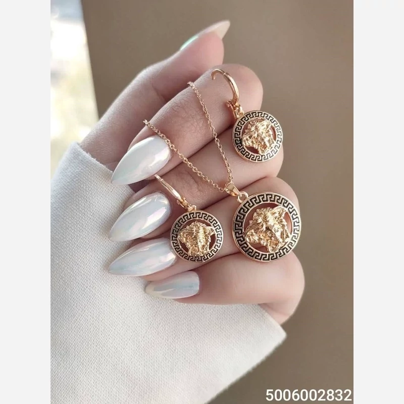 نیم ست با زنجیر ورساچه رنگ ثابت ysx
